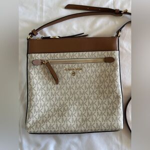 Michael Kors Tan and Cream Crossbody Bag